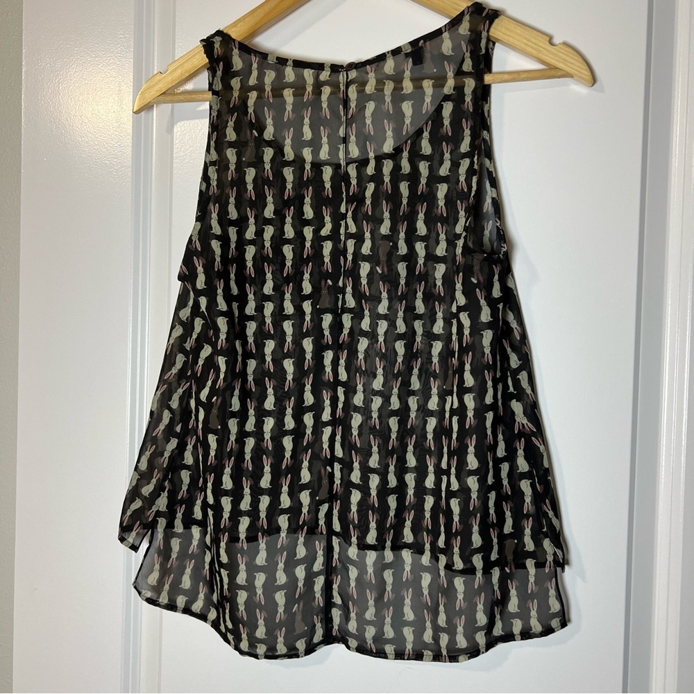 [FARM Rio] Stylish Black and Cream Bunny Women's Top - Picture 4 of 9